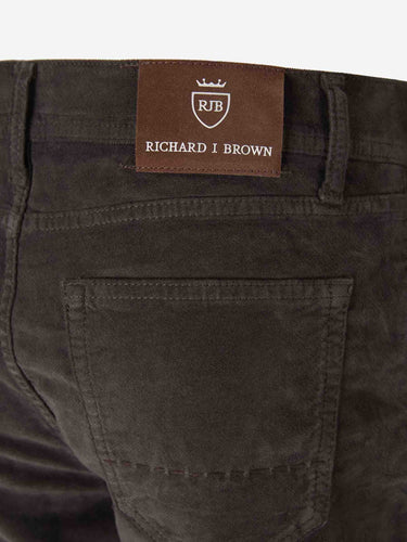 Richard J. Brown Hombre Barcelona Pantalones Slim Terciopelo color Marrón Oscuro sku 522-002948 01 - Foto 4