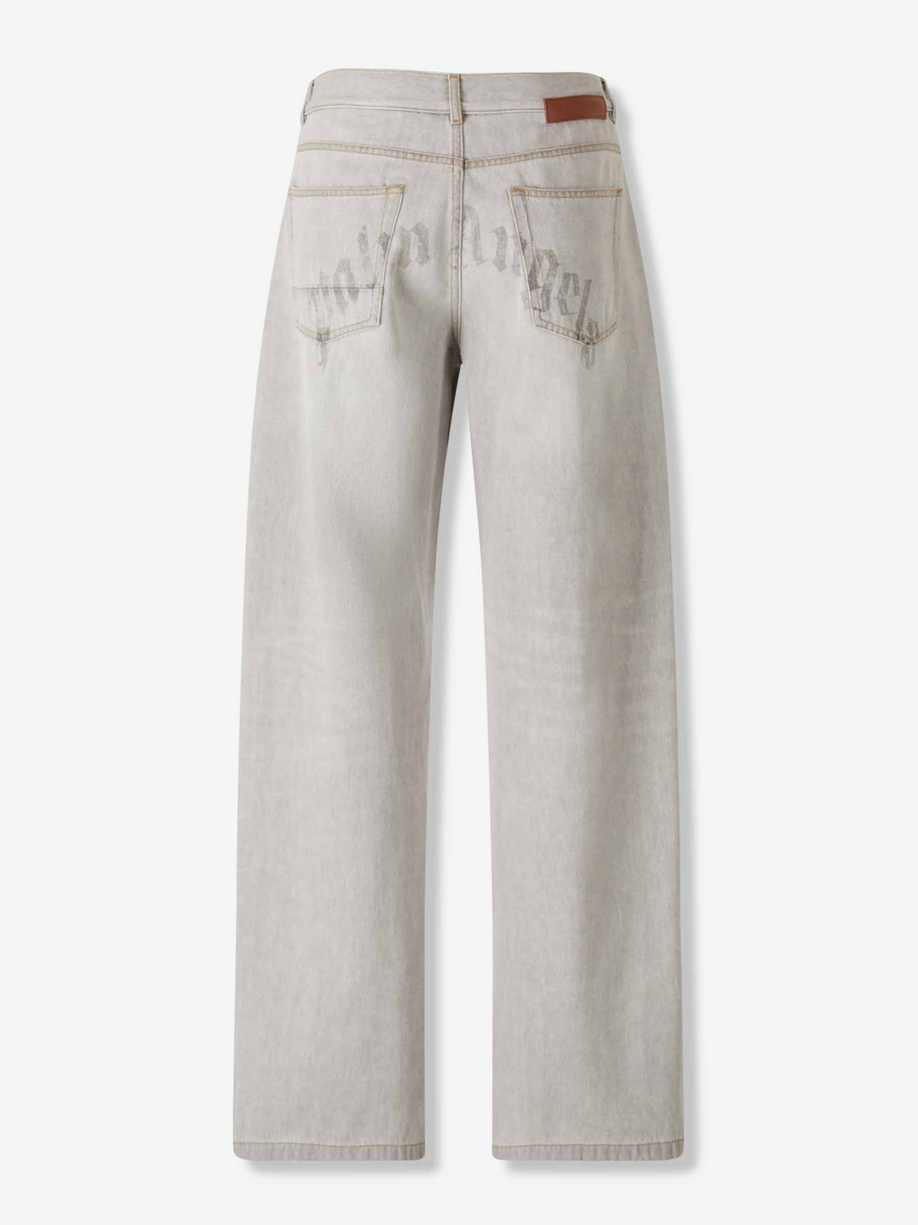 Palm Angels Hombre Barcelona Jeans Curved Logo Loose color Gris sku 522-002968 01 - Foto 2