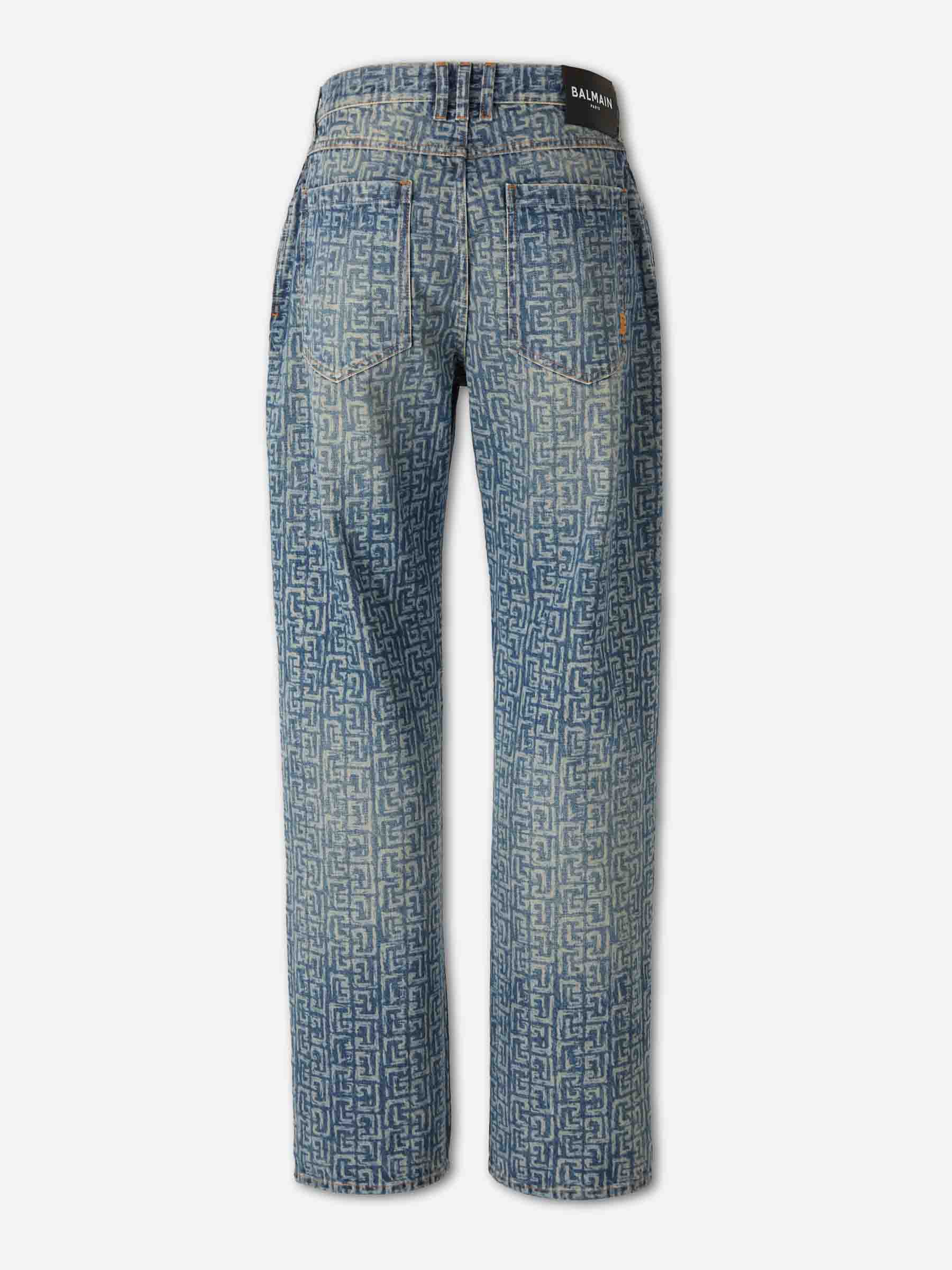 Balmain Hombre Barcelona Jeans Rectos Monograma color Azul Denim sku 522-002981 01 - Foto 2