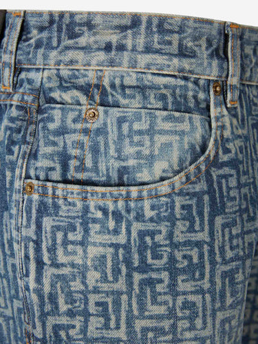 Balmain Hombre Barcelona Jeans Rectos Monograma color Azul Denim sku 522-002981 01 - Foto 3