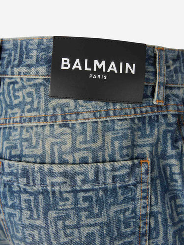 Balmain Hombre Barcelona Jeans Rectos Monograma color Azul Denim sku 522-002981 01 - Foto 4