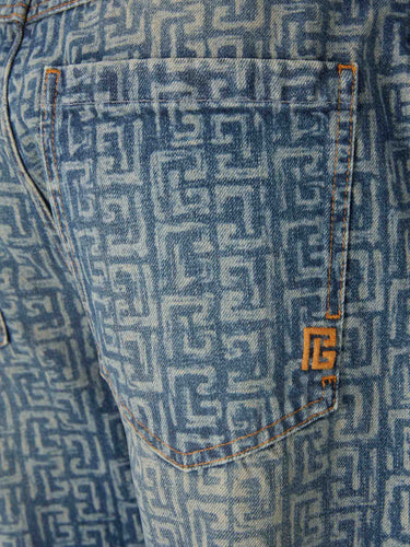Balmain Hombre Barcelona Jeans Rectos Monograma color Azul Denim sku 522-002981 01 - Foto 5