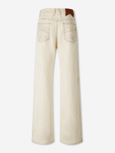 Rhude Hombre Barcelona Jeans Rectos Algodón color Crema sku 522-002982 01 - Foto 3