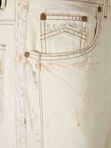 Rhude Hombre Barcelona Jeans Rectos Algodón color Crema sku 522-002982 01 - Foto 4