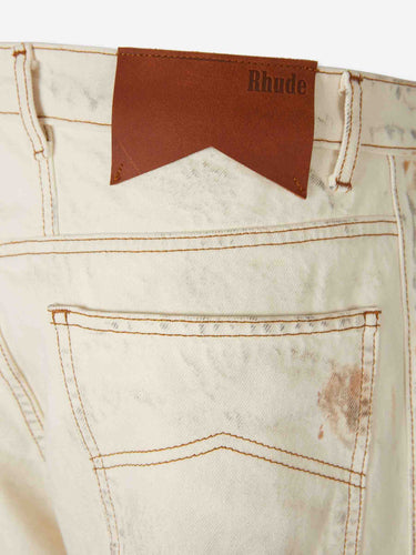 Rhude Hombre Barcelona Jeans Rectos Algodón color Crema sku 522-002982 01 - Foto 5