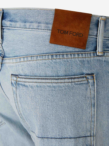 Tom Ford Hombre Barcelona Jeans Slim color Azul Denim Claro sku 522-003007 01 - Foto 4