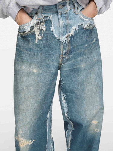 Acne Studios Hombre Barcelona Jeans Trompe L'oeil color Azul Denim sku 522-003012 01 - Foto 4