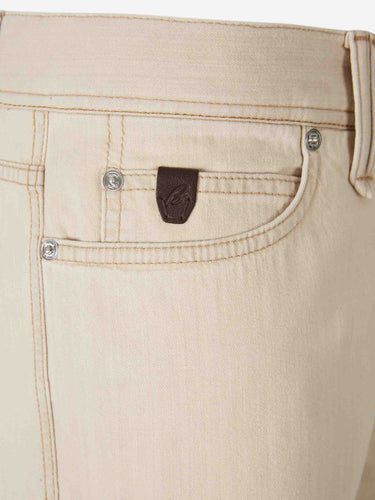 Brioni  Barcelona Jeans Slim Algodón color Beige sku 522-003020 01 - Foto 3