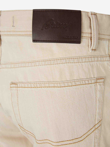 Brioni  Barcelona Jeans Slim Algodón color Beige sku 522-003020 01 - Foto 4