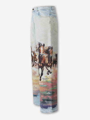 Amiri Hombre Barcelona Jeans Anchos Caballo color Multicolor sku 522-003028 01 - Foto 2