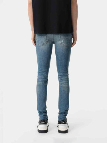 Amiri Hombre Barcelona Jeans Skinny Rotos color Azul Denim Oscuro sku 522-003030 01 - Foto 3