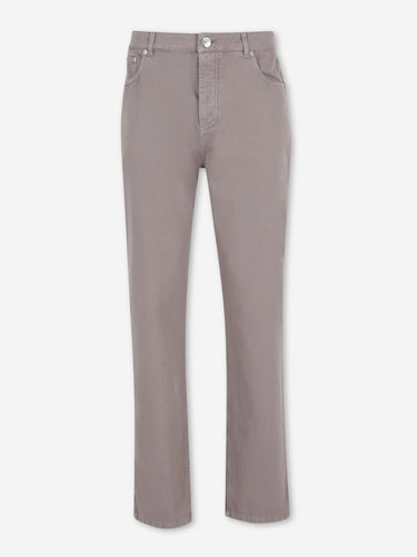 Brunello Cucinelli Hombre Barcelona Pantalones Rectos Algodón color Taupe sku 522-003038 01 - Foto 1