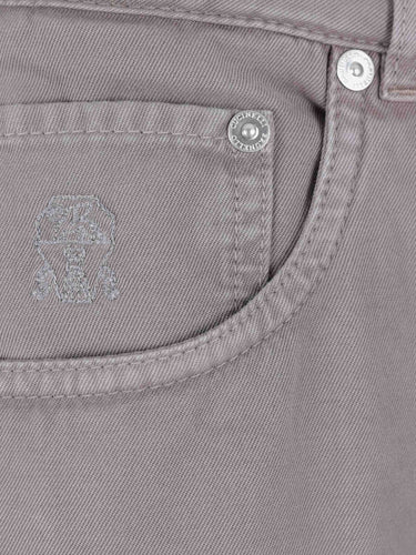 Brunello Cucinelli Hombre Barcelona Pantalones Rectos Algodón color Taupe sku 522-003038 01 - Foto 4