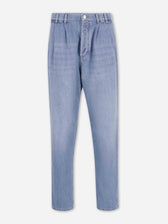 Brunello Cucinelli Hombre Barcelona Jeans Anchos Algodón color Azul Denim sku 522-003039 01 - Foto 1