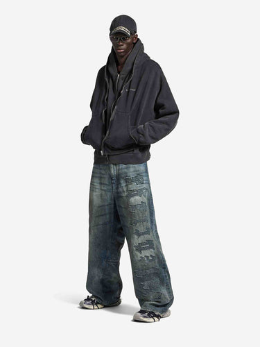 Balenciaga Hombre Barcelona Jeans Baggy Anchos color Azul Denim sku 522-003053 01 - Foto 2