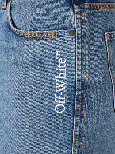 Off-White  Barcelona Jeans Anchos Rectos color Azul Denim sku 522-003058 01 - Foto 4