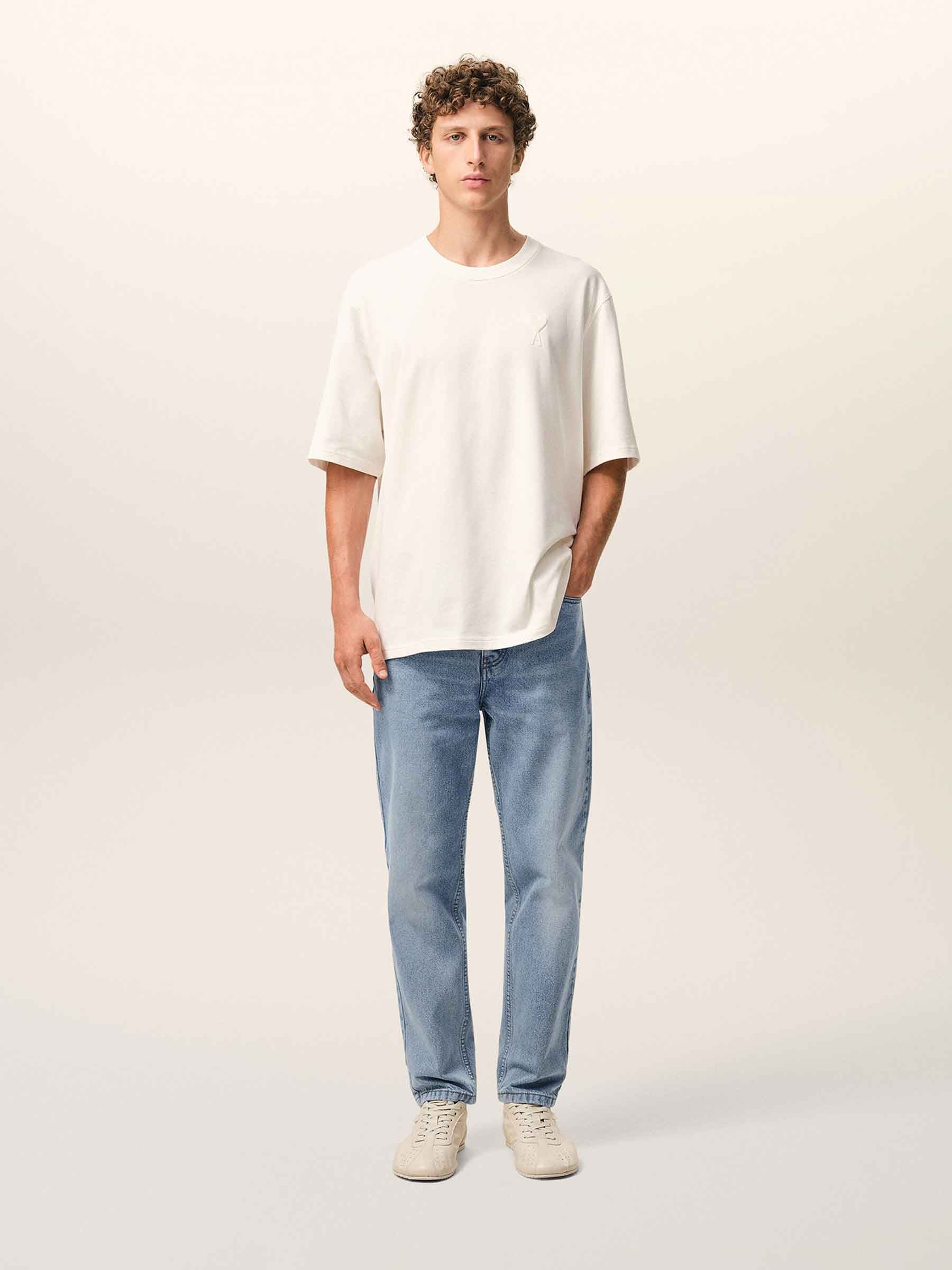 Ami Paris Hombre Barcelona Jeans Rectos Algodón color Azul Denim sku 522-003062 01 - Foto 2