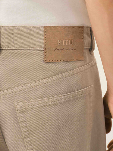 Ami Paris Hombre Barcelona Jeans Anchos Algodón color Beige sku 522-003063 01 - Foto 4