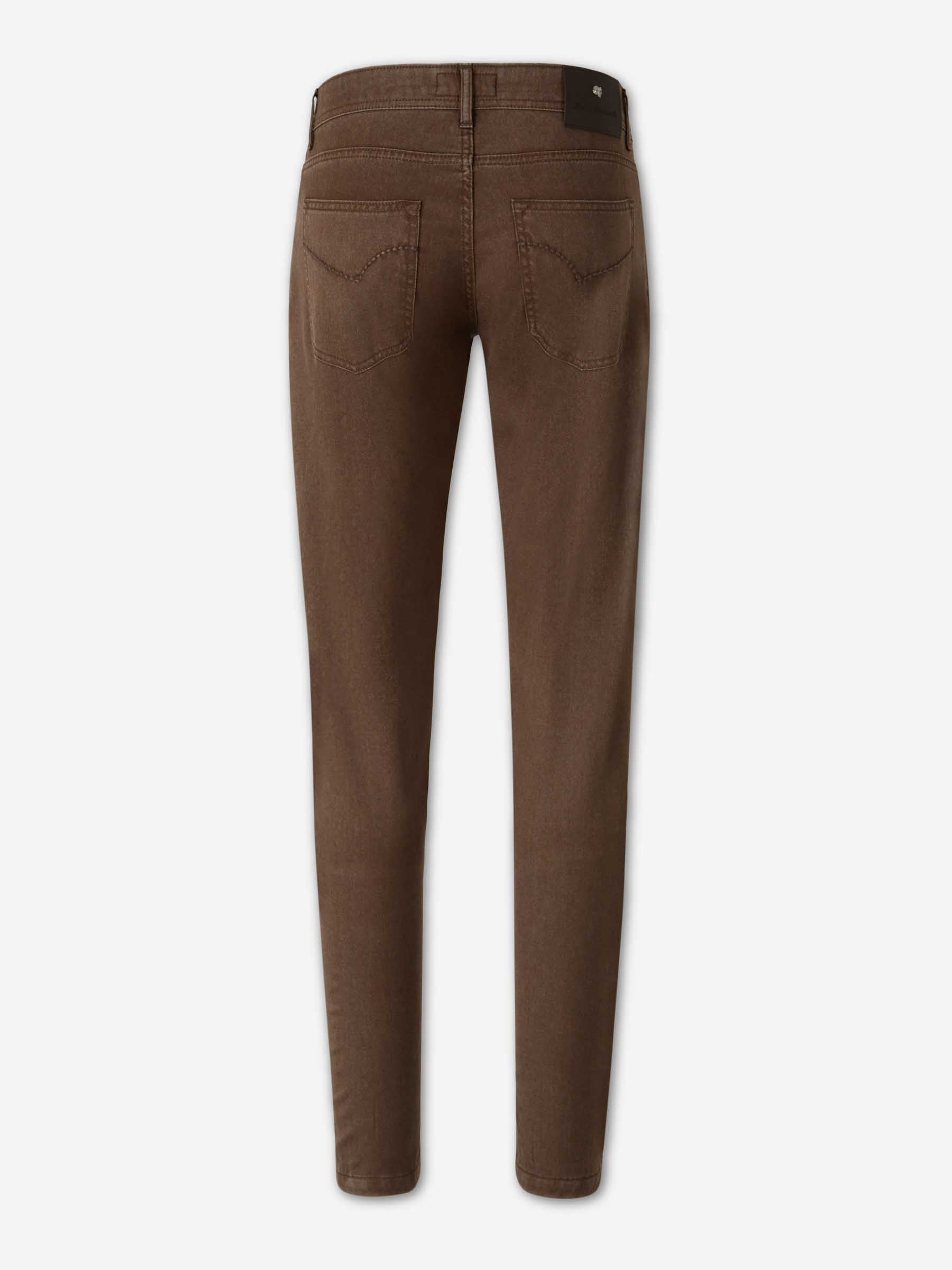 Marco Pescarolo Hombre Barcelona Pantalones Rectos Lana color Marrón Oscuro sku 522-003069 02 - Foto 2