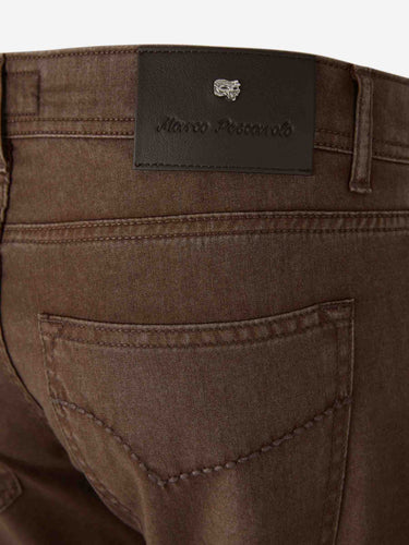 Marco Pescarolo Hombre Barcelona Pantalones Rectos Lana color Marrón Oscuro sku 522-003069 02 - Foto 4