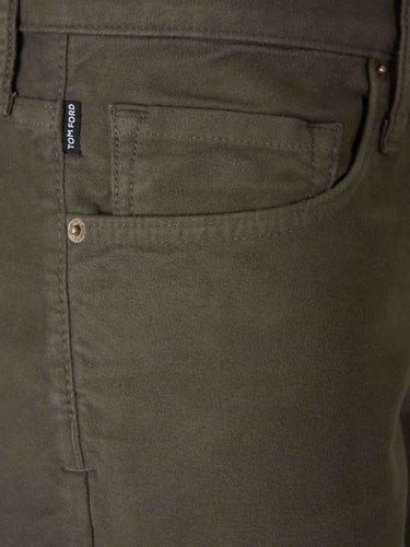 Tom Ford Hombre Barcelona Jeans Slim Algodón color Verde Militar sku 522-003109 01 - Foto 3