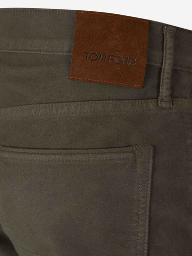 Tom Ford Hombre Barcelona Jeans Slim Algodón color Verde Militar sku 522-003109 01 - Foto 4