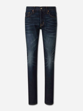 Tom Ford Hombre Barcelona Jeans Rectos Efecto Desgastado color Azul Denim Oscuro sku 522-003111 01 - Foto 1