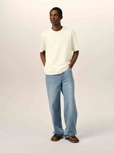 Ami Paris Hombre Barcelona Jeans Anchos Algodón color Azul Denim sku 522-003126 01 - Foto 2