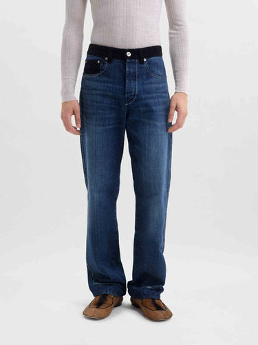 Wales Bonner Hombre Barcelona Jeans Rectos Studio color Azul Denim Oscuro sku 522-003137 01 - Foto 4