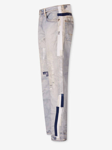 Acne Studios Hombre Barcelona Jeans Rectos Efecto Cinta color Azul Denim Claro sku 522-003151 01 - Foto 2