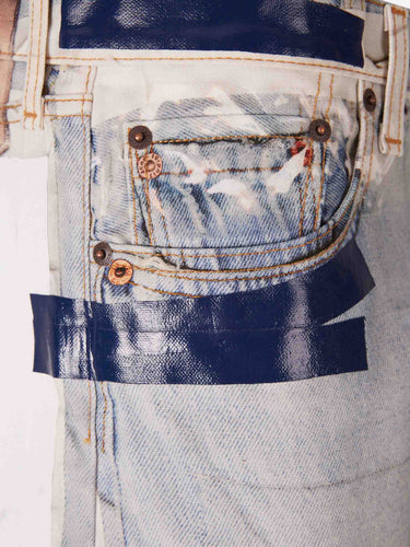 Acne Studios Hombre Barcelona Jeans Rectos Efecto Cinta color Azul Denim Claro sku 522-003151 01 - Foto 4