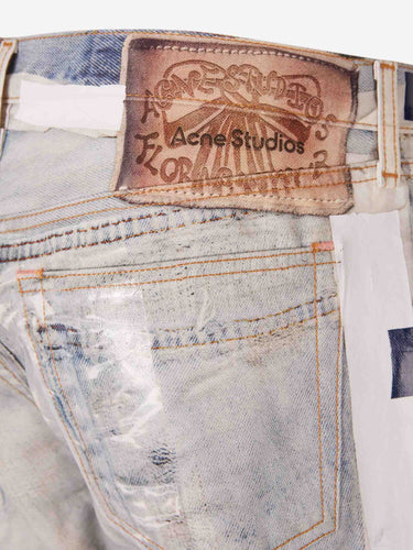 Acne Studios Hombre Barcelona Jeans Rectos Efecto Cinta color Azul Denim Claro sku 522-003151 01 - Foto 5