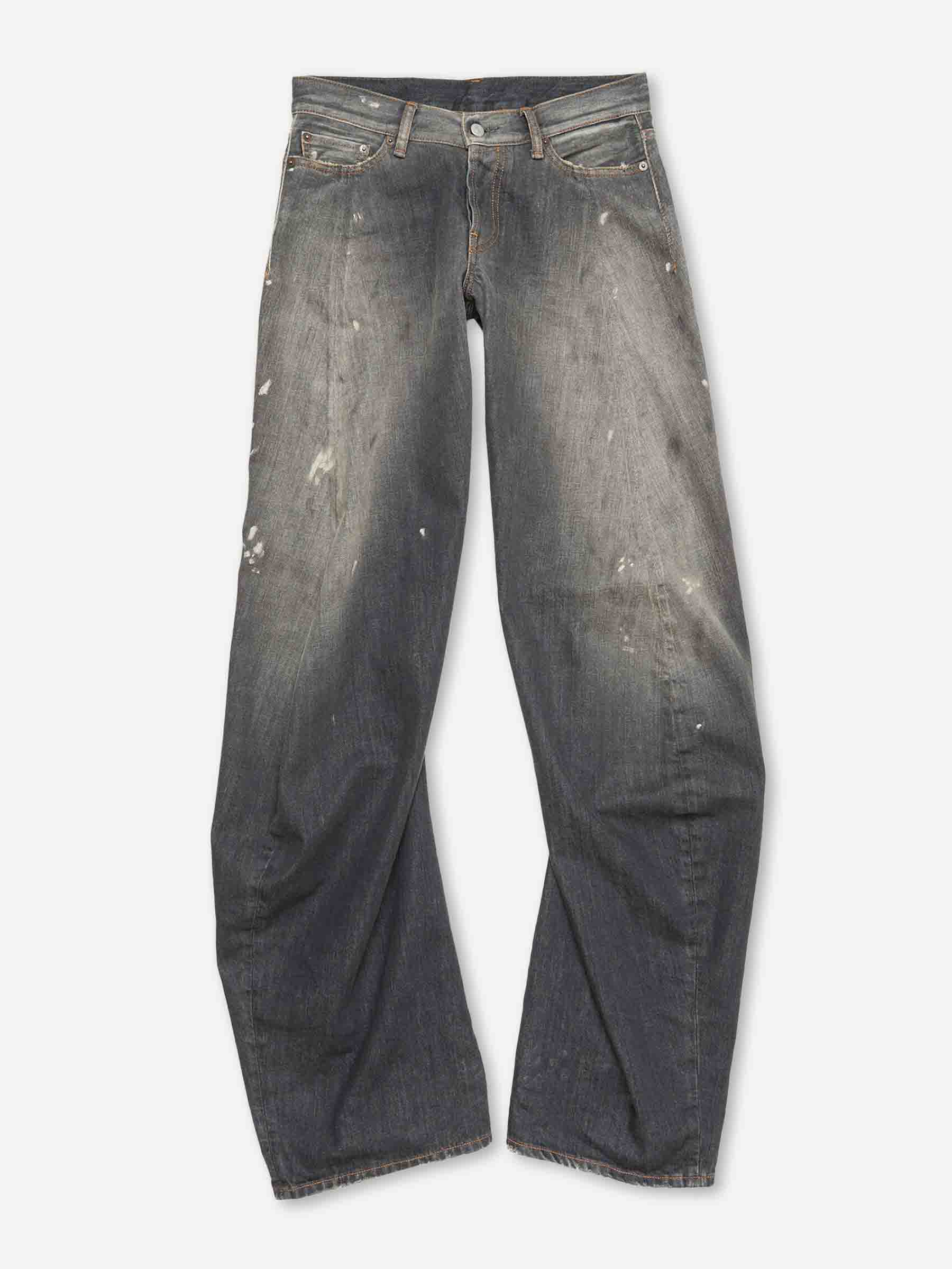 Acne Studios Hombre Barcelona Jeans Anchos Efecto Pintura color Negro sku 522-003153 01 - Foto 1
