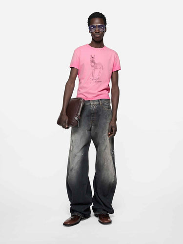 Acne Studios Hombre Barcelona Jeans Anchos Efecto Pintura color Negro sku 522-003153 01 - Foto 2