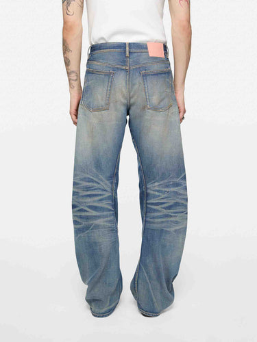 Acne Studios Hombre Barcelona Jeans Anchos Desgastados color Azul Denim sku 522-003154 01 - Foto 4