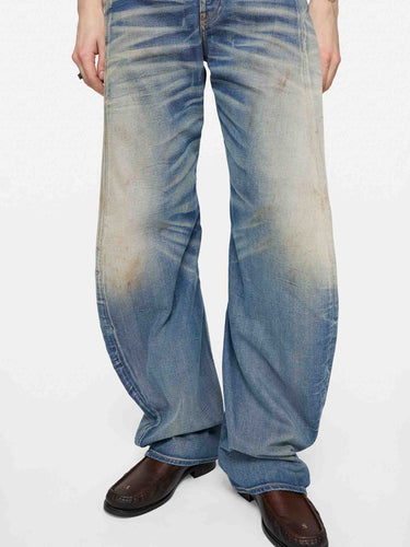Acne Studios Hombre Barcelona Jeans Anchos Desgastados color Azul Denim sku 522-003154 01 - Foto 5