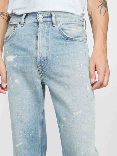 Acne Studios Hombre Barcelona Jeans Anchos Pintura color Azul Denim Claro sku 522-003157 01 - Foto 4