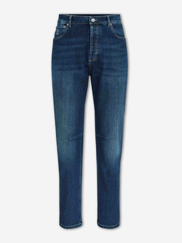 Brunello Cucinelli Hombre Barcelona Jeans Slim Algodón color Azul Denim Oscuro sku 522-003163 01 - Foto 1