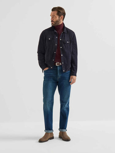 Brunello Cucinelli Hombre Barcelona Jeans Slim Algodón color Azul Denim Oscuro sku 522-003163 01 - Foto 2