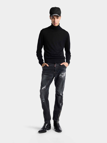 Dsquared2 Hombre Barcelona Jeans Rectos Efecto Pintura color Negro sku 522-003188 01 - Foto 2