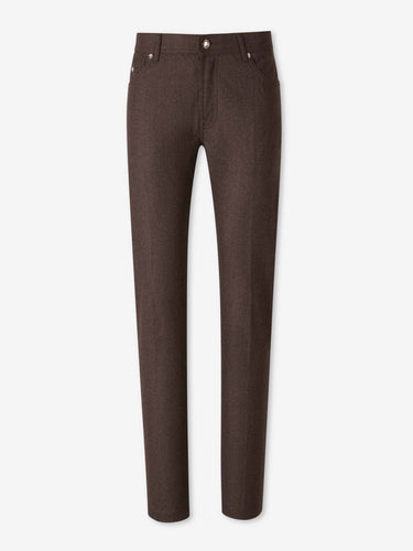 Marco Pescarolo Hombre Barcelona Pantalones Rectos Cashmere color Marrón Oscuro sku 522-003197 06 - Foto 1