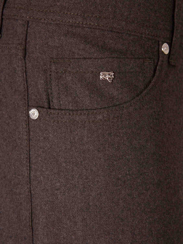Marco Pescarolo Hombre Barcelona Pantalones Rectos Cashmere color Marrón Oscuro sku 522-003197 06 - Foto 3