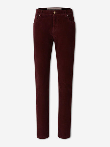 Richard J. Brown Hombre Barcelona Pantalones Pana Algodón color Burdeos sku 522-003201 04 - Foto 1