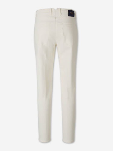Incotex Blue Hombre Barcelona Pantalones Sarga Rectos color Marfil sku 522-003220 01 - Foto 2