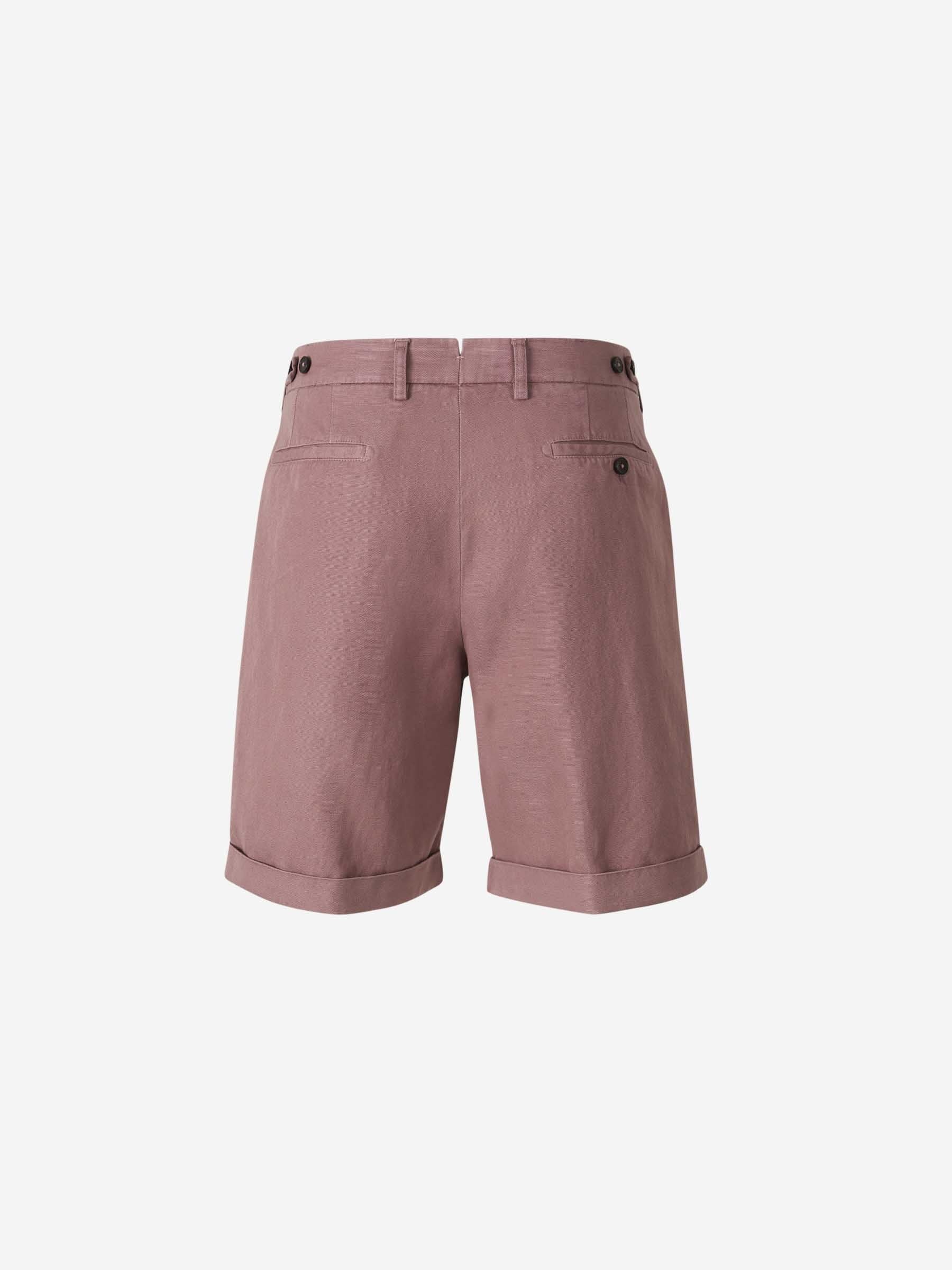 Santa Eulalia Hombre Barcelona Bermudas Rectas Lino color Rosa Envejecido sku 523-001135 02 - Foto 2