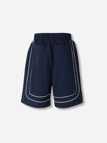 Rhude Hombre Barcelona Bermudas Collegiate Logo color Azul Marino sku 523-001189 01 - Foto 3