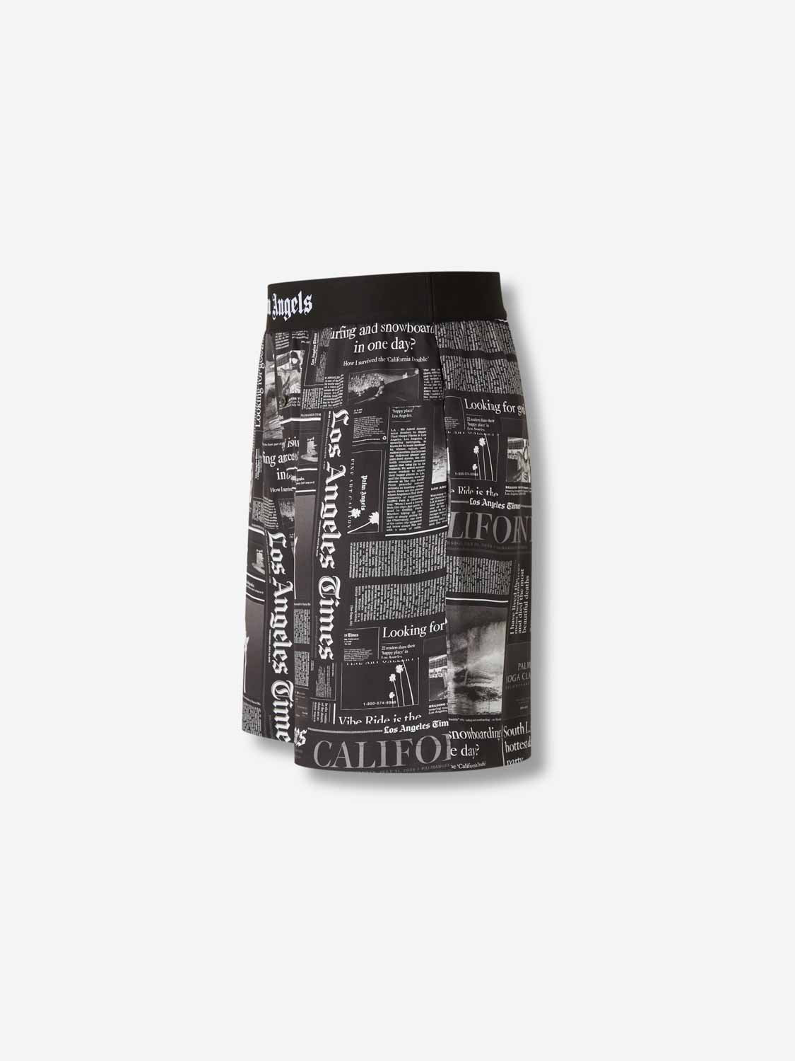 Palm Angels Hombre Barcelona Bermudas Estampado Periódico color Negro sku 523-001205 01 - Foto 2