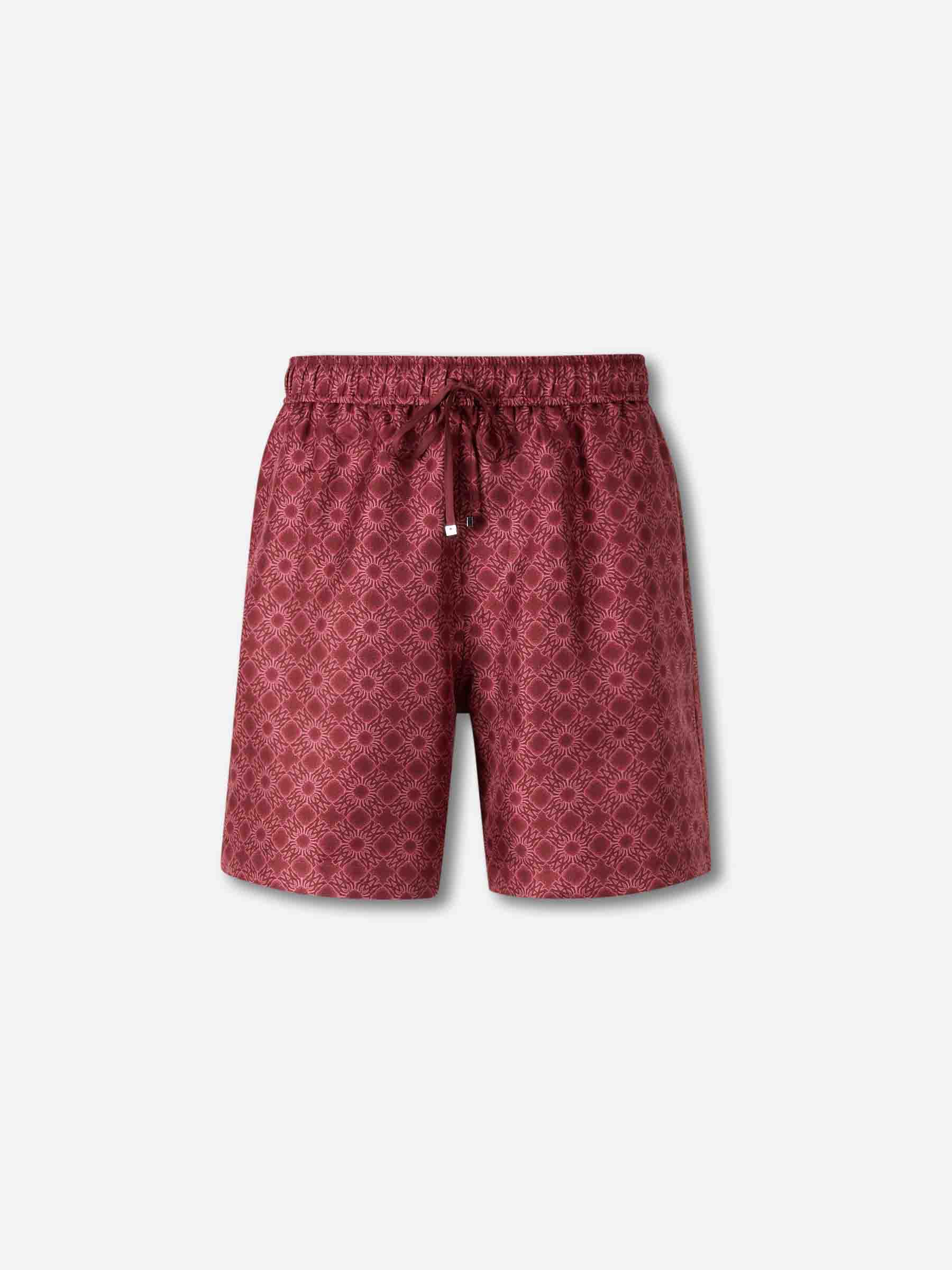 Amiri Hombre Barcelona Bermudas Estampadas Seda color Burdeos sku 523-001215 01 - Foto 1
