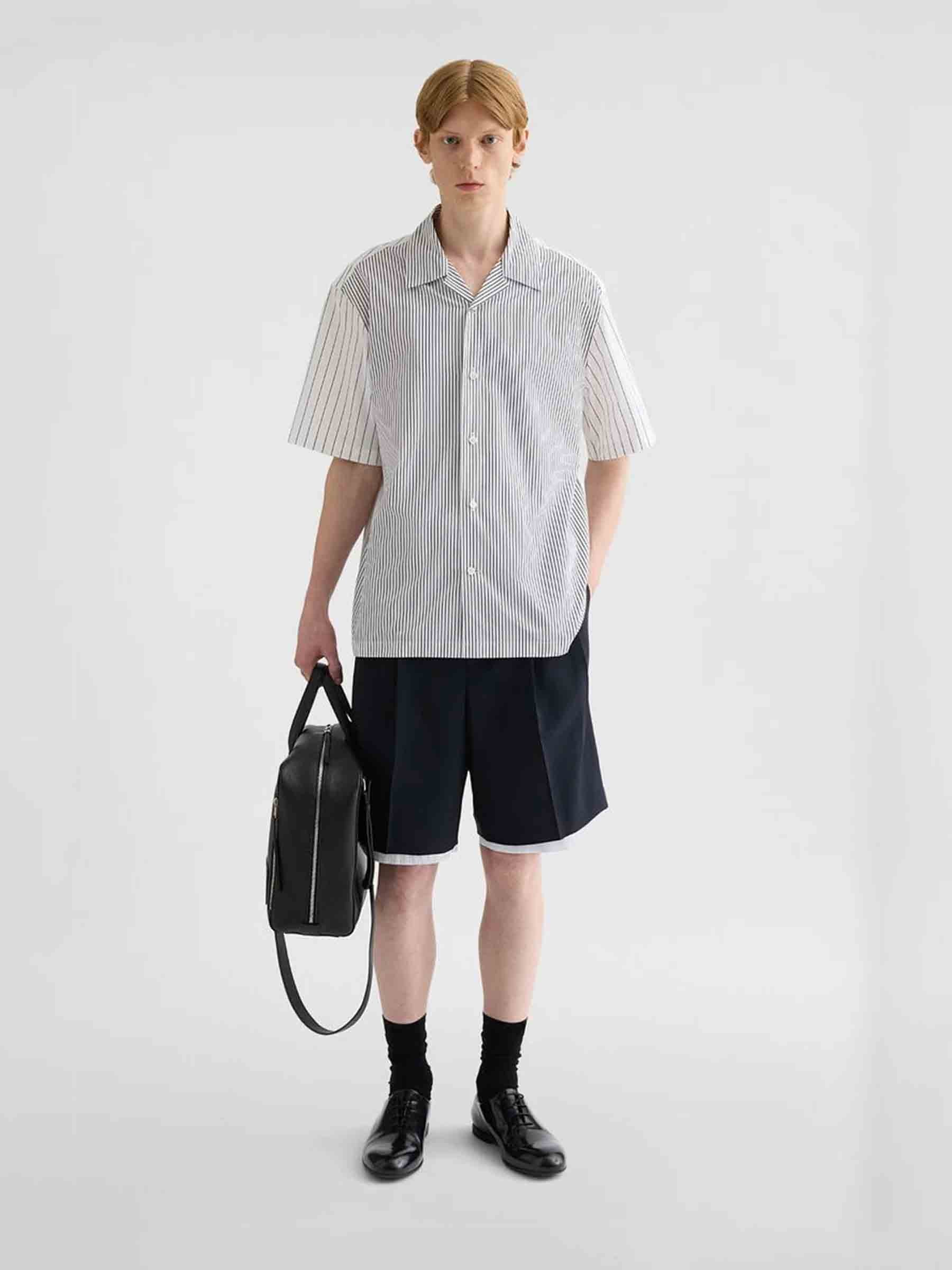 Jil Sander Hombre Barcelona Bermudas Lana Canvas color Negro sku 523-001221 01 - Foto 2