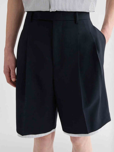 Jil Sander Hombre Barcelona Bermudas Lana Canvas color Negro sku 523-001221 01 - Foto 3